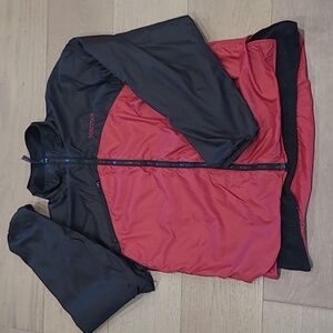 Marmot Jacket Women's sz Large Red/Black Full Zip Sport Jacket Activewear